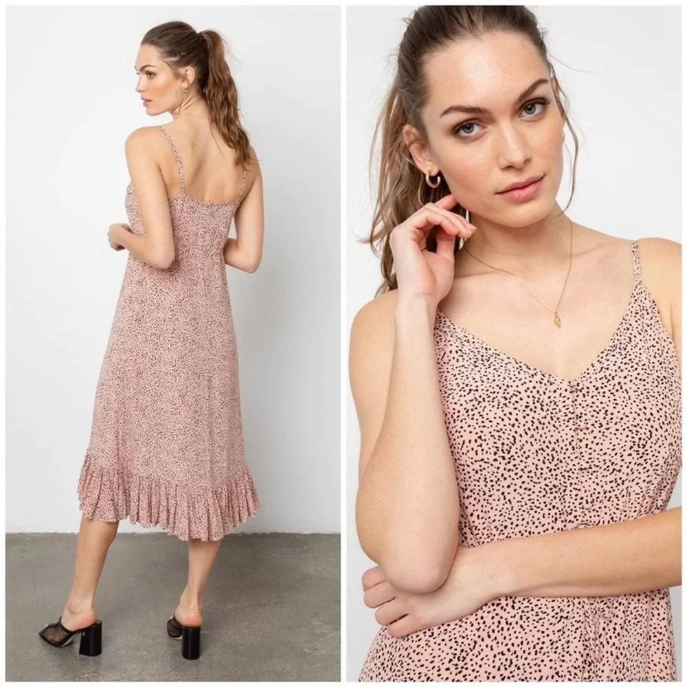 Rails Pink Floral Midi Dress